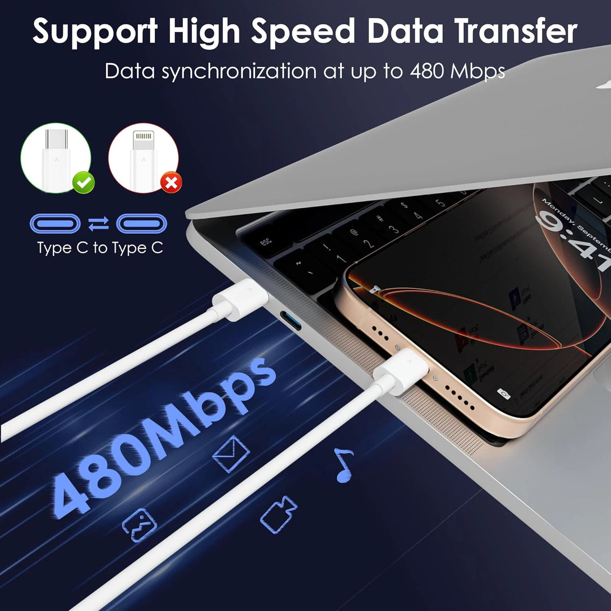 60W USB-C Fast Charging Cable