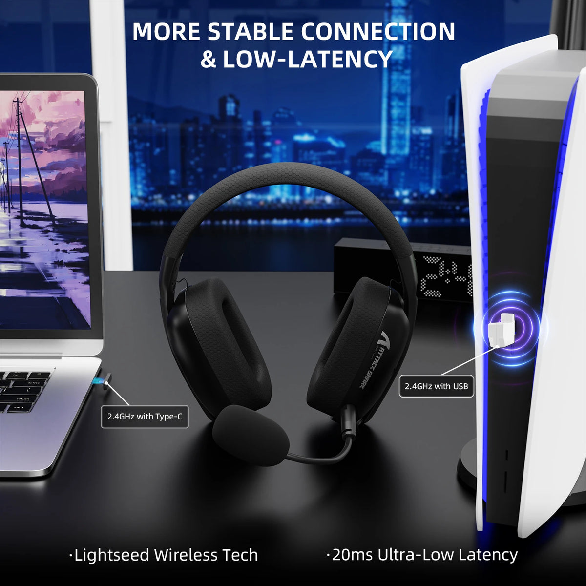 Ares L80 Pro Wireless Gaming Headset