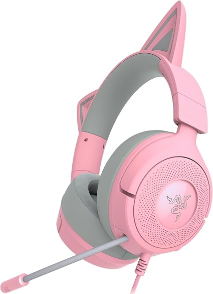 Razer Kraken Kitty V3 X Wired Gaming Headset - Pink Kitty Ears - Main View