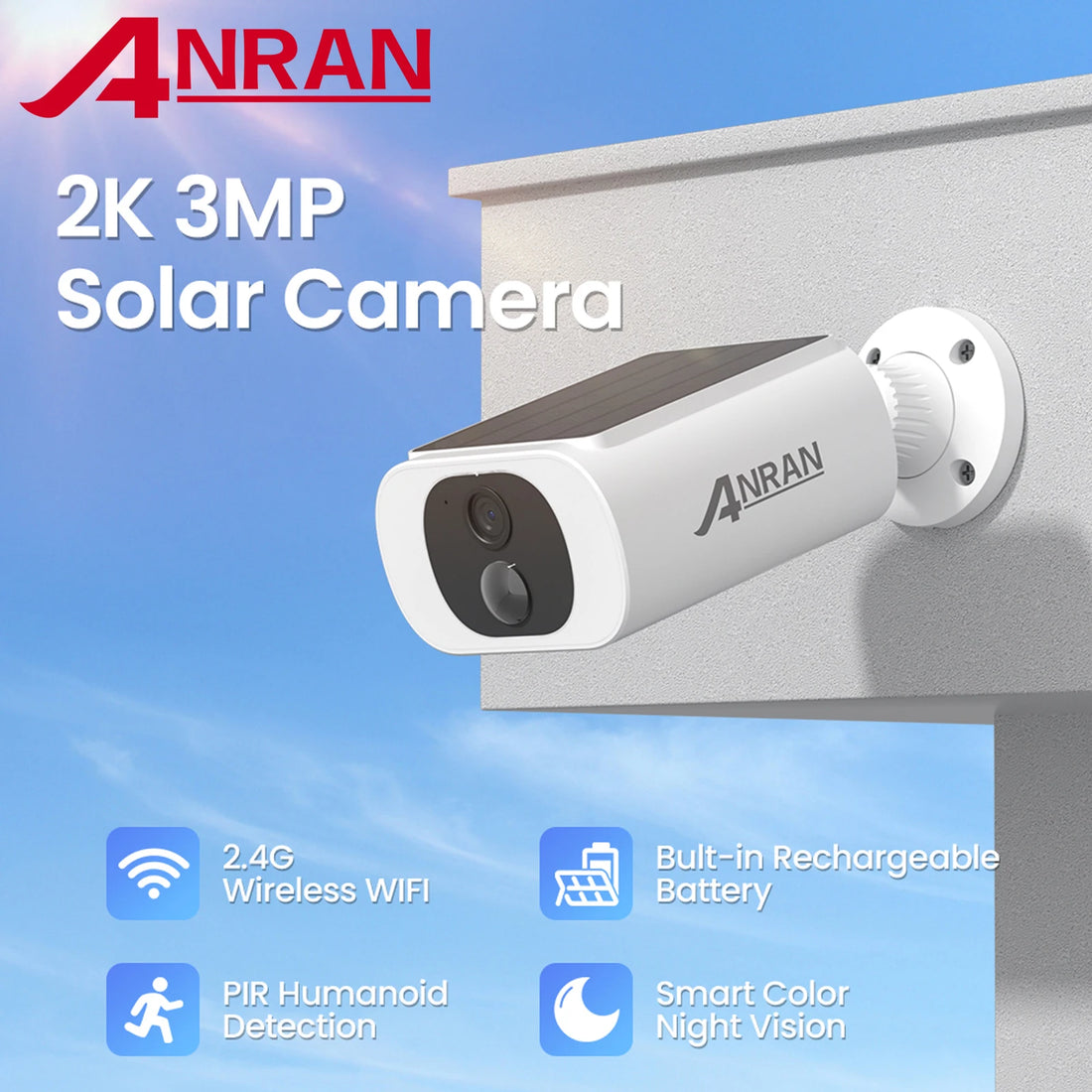 Solar Security Camera Outdoor Battery Powered