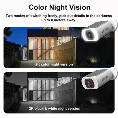 Solar Security Camera Outdoor Battery Powered