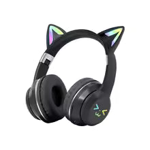 Gradient Wireless Headphones Cute Cat Ear Bluetooth Earphones