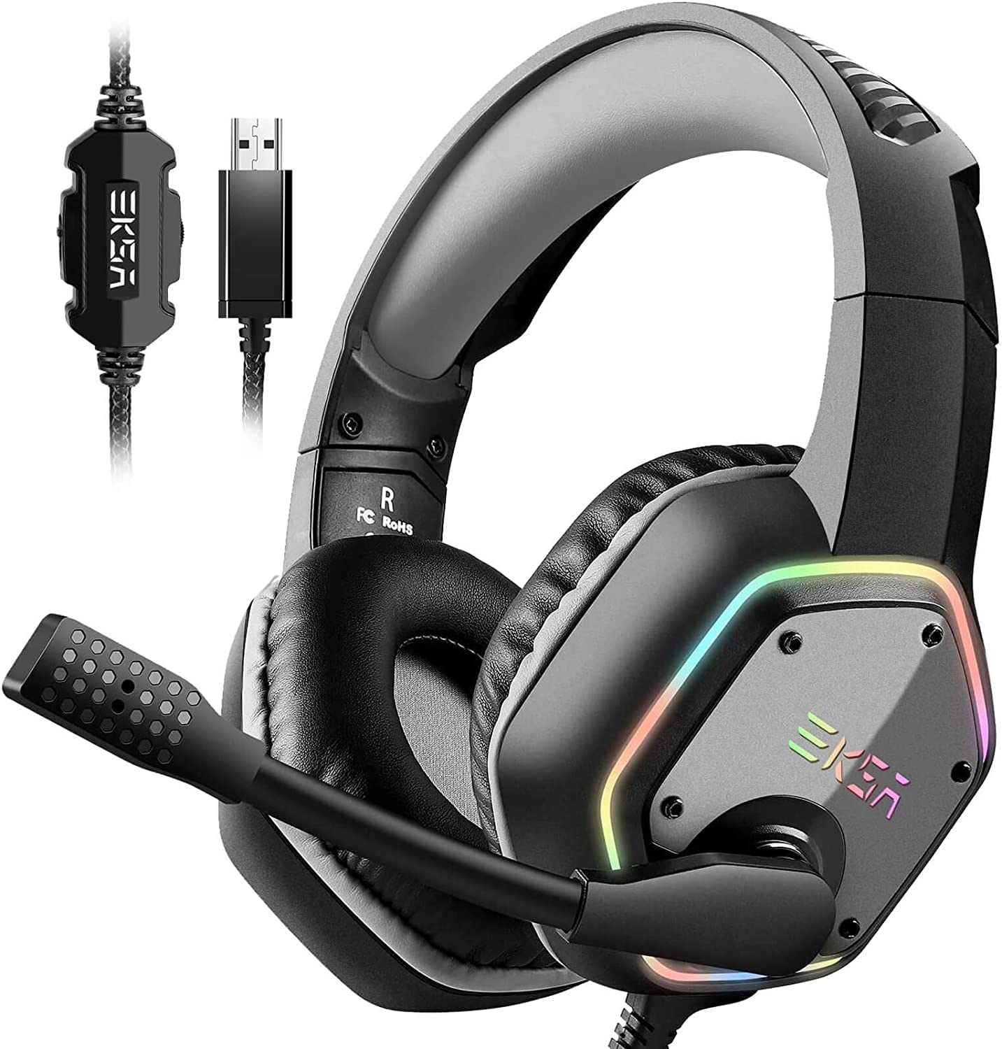 EKSA E1000 USB Gaming Headset with Mic