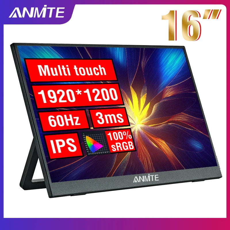 Anmite 16-Inch Portable 1200P HDR Monitor