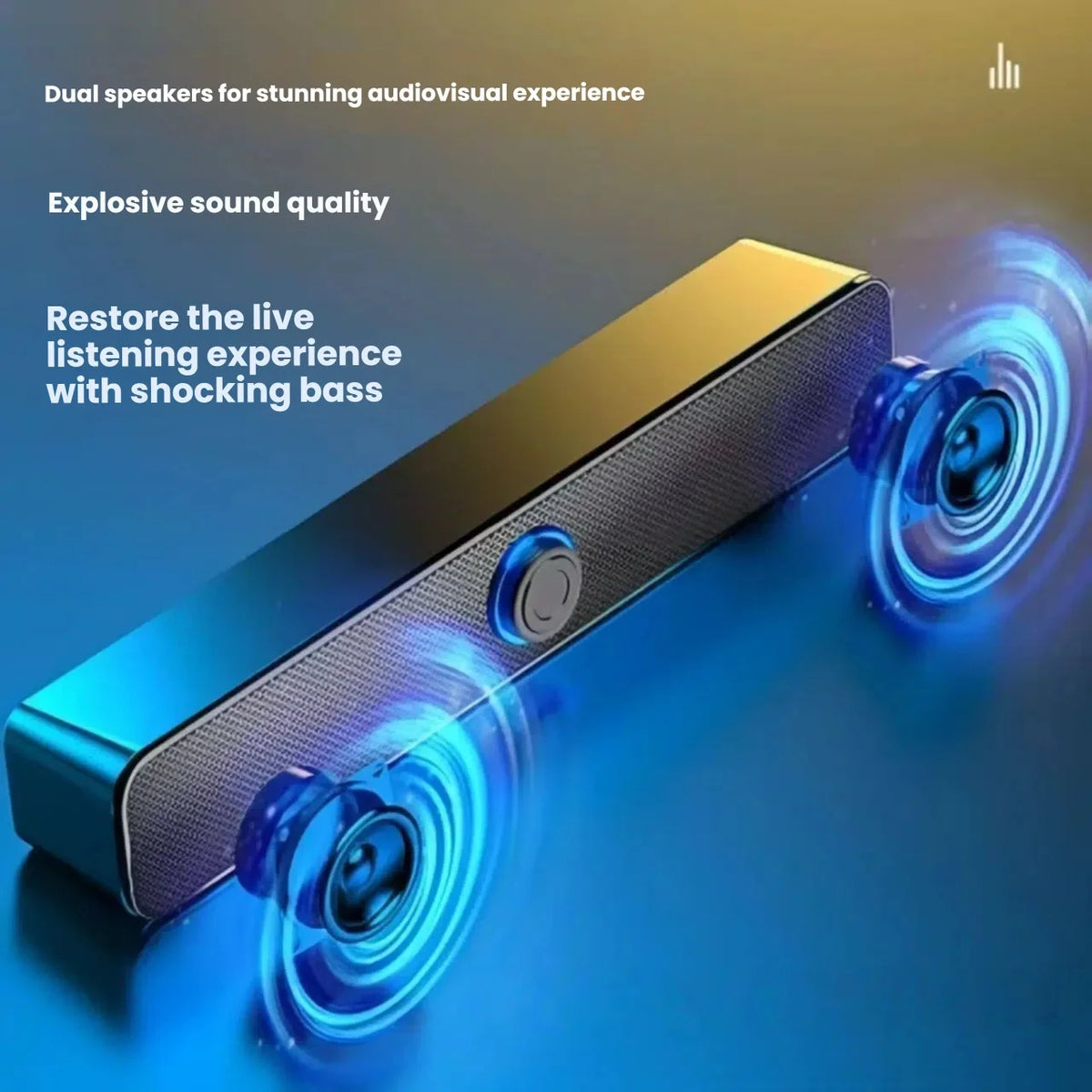 Focabo USB PC Soundbar with Bluetooth Option