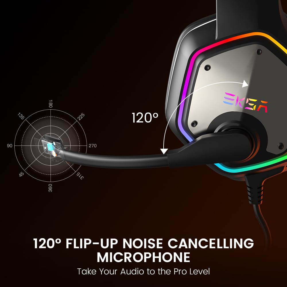 EKSA E1000 USB Gaming Headset with Mic