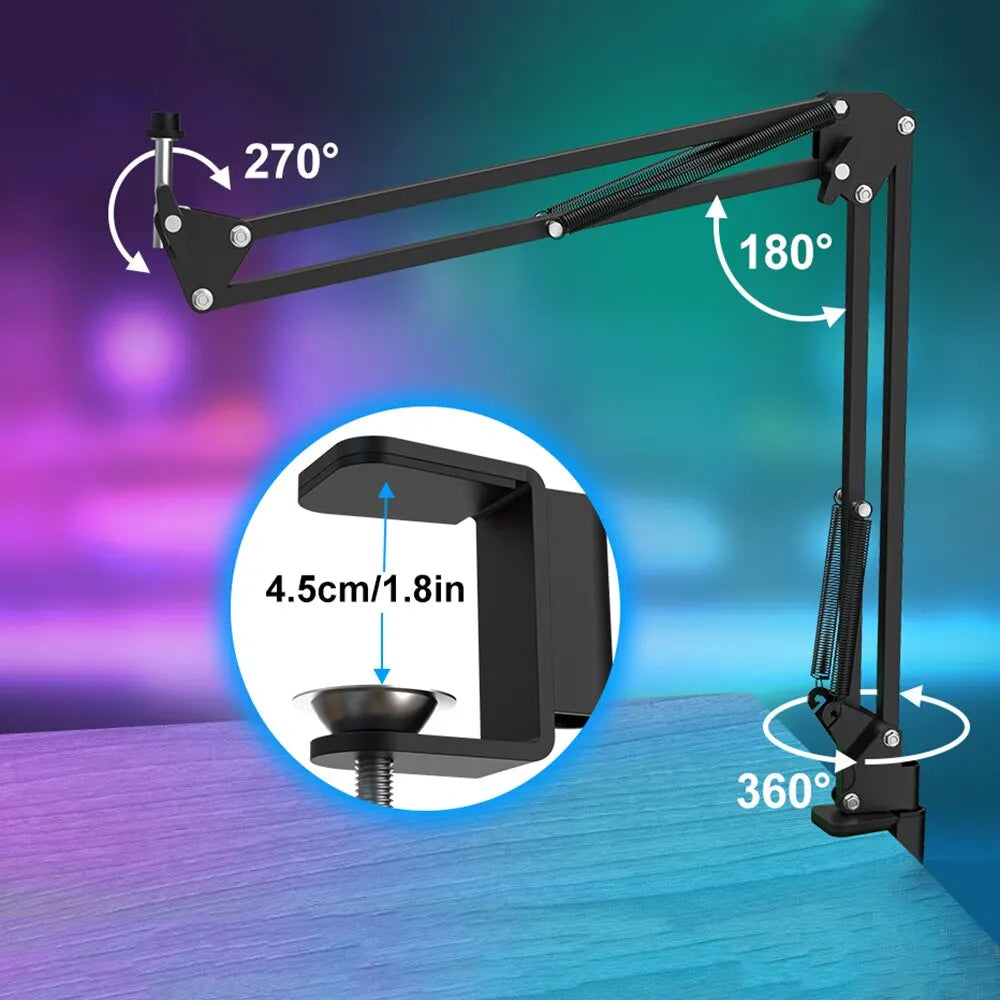 Haomuren Professional USB Streaming Podcast PC Microphone Studio Cardioid Condenser Mic Kit with Boom Arm For Recording YouTube - image 6