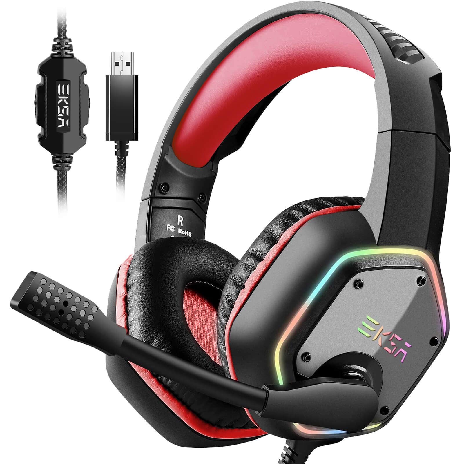 EKSA E1000 USB Gaming Headset with Mic