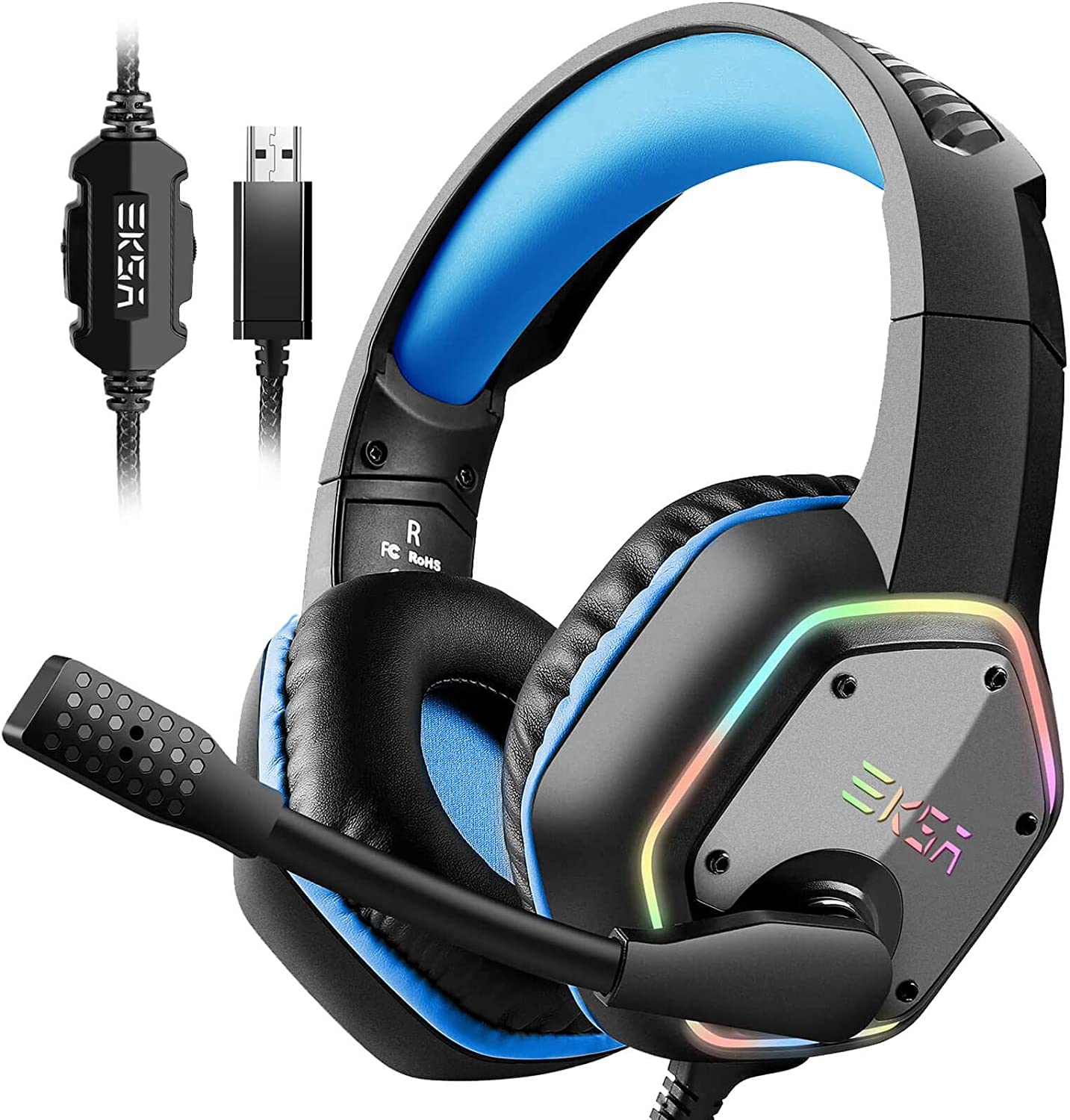 EKSA E1000 USB Gaming Headset with Mic