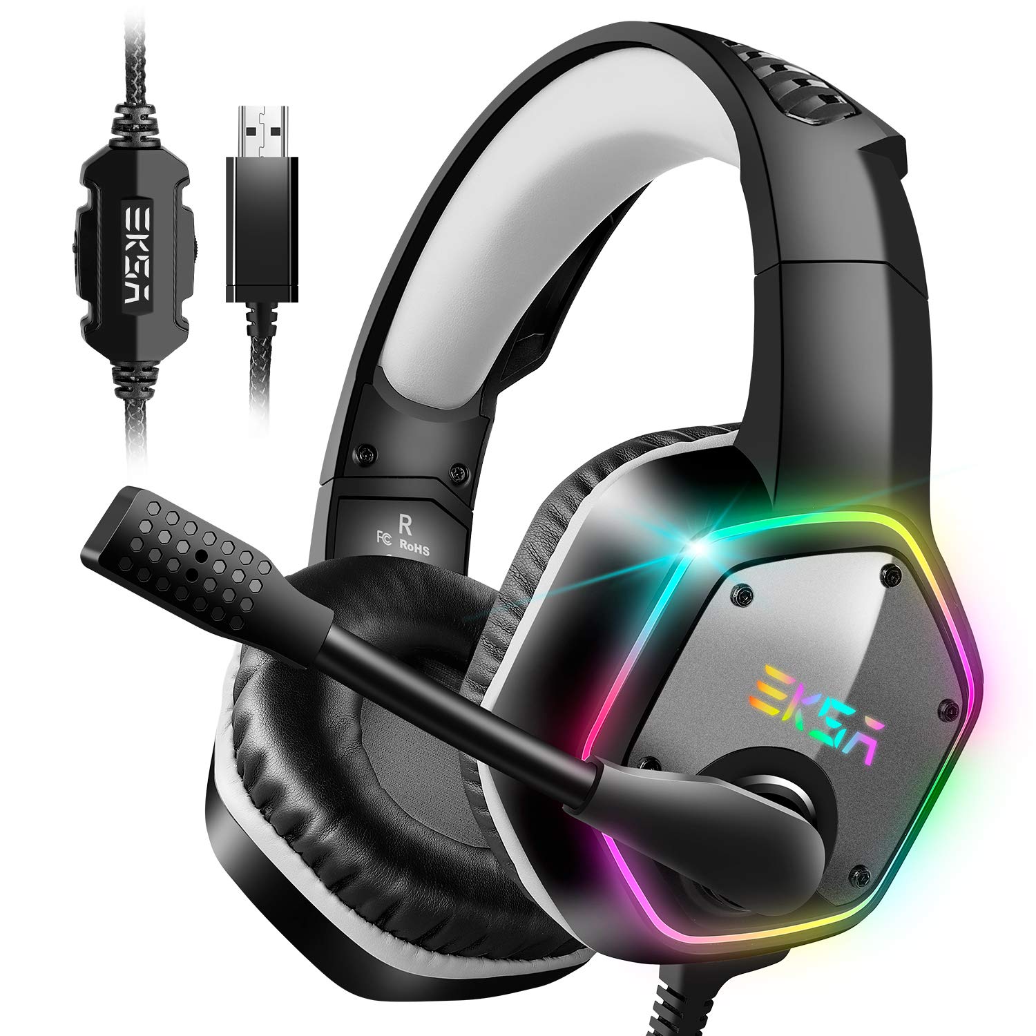 EKSA E1000 USB Gaming Headset with Mic
