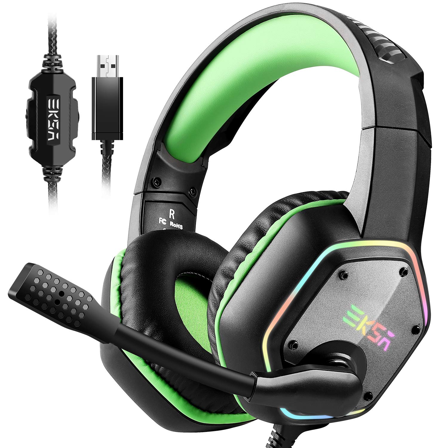 EKSA E1000 USB Gaming Headset with Mic