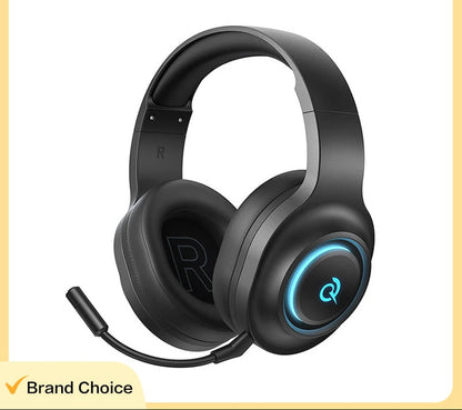 QCY Heroad V200 Over Ear Headphones 50mm Driver 7.1 Surround Sound Headset Wireless Bluetooth 6.0 Earphones for PC Laptop PS4/5